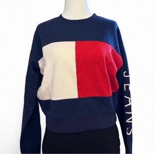 Tommy Hilfiger Navy Sweatshirt with Logo